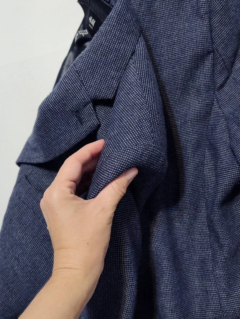 HM H&M 42R mens men slim fit blazer suit jacket blue like new